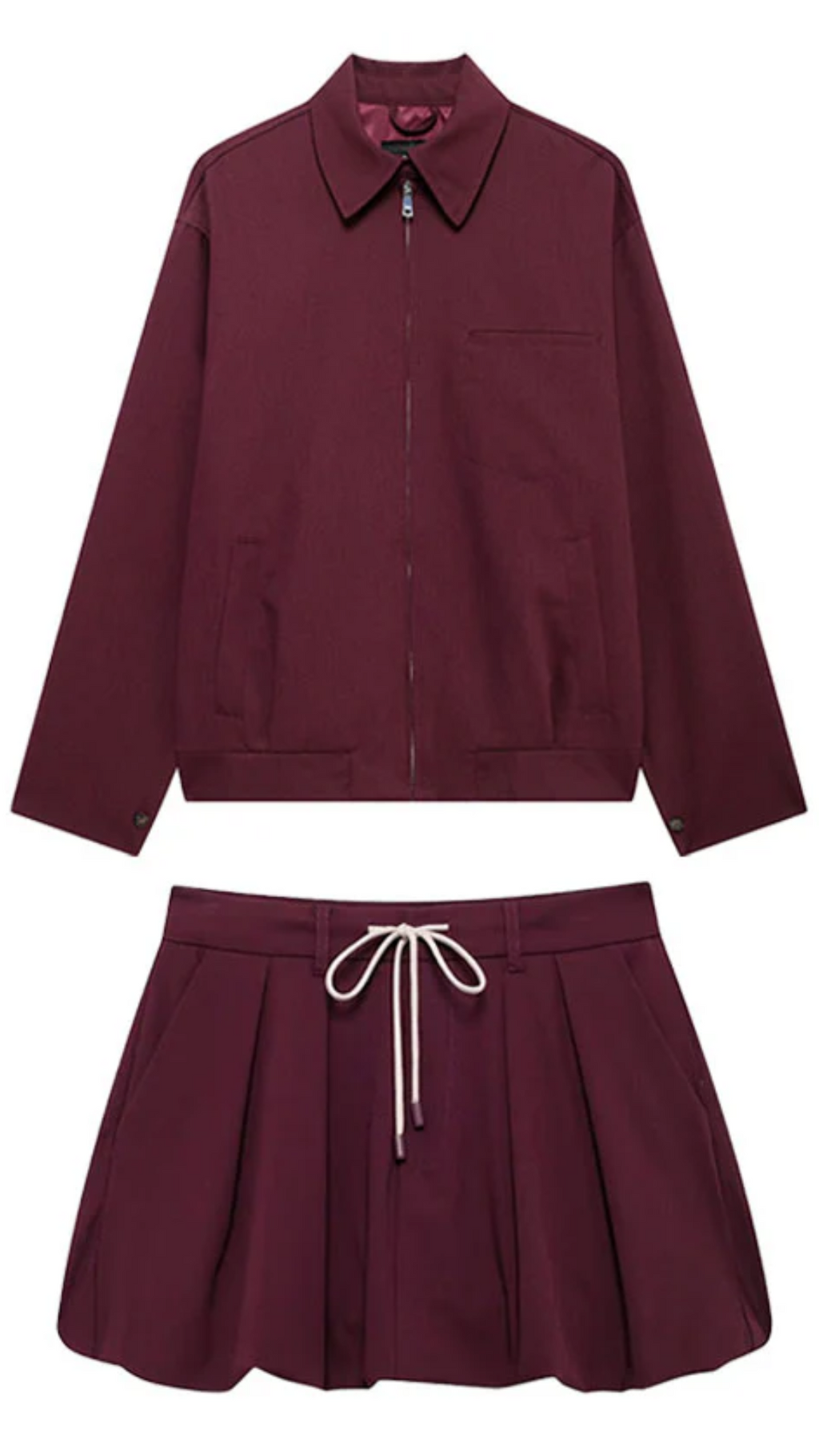 Noni Burgundy Set – Eleganter Damen Zweiteiler