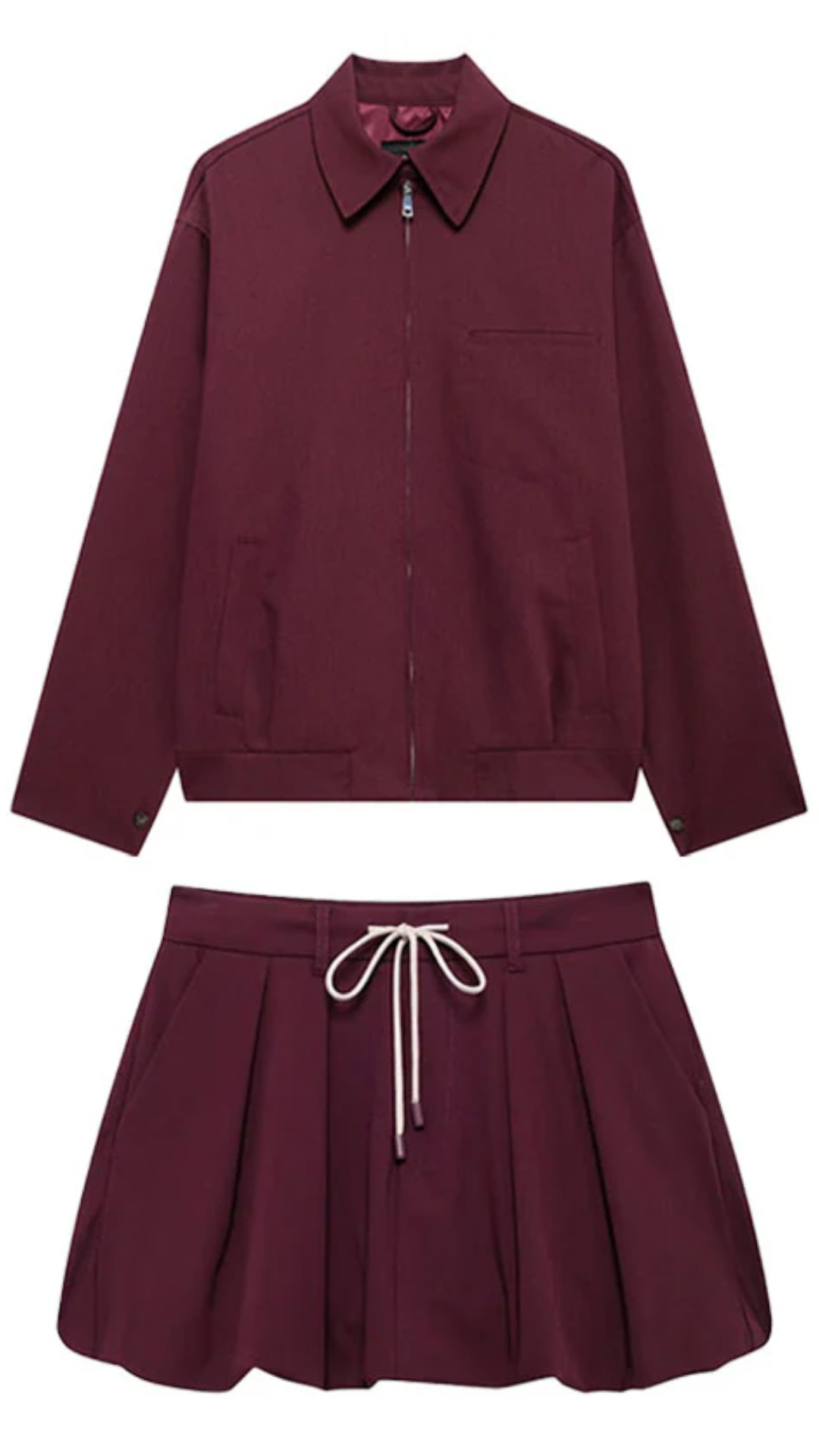 Noni Burgundy Set – Eleganter Damen Zweiteiler