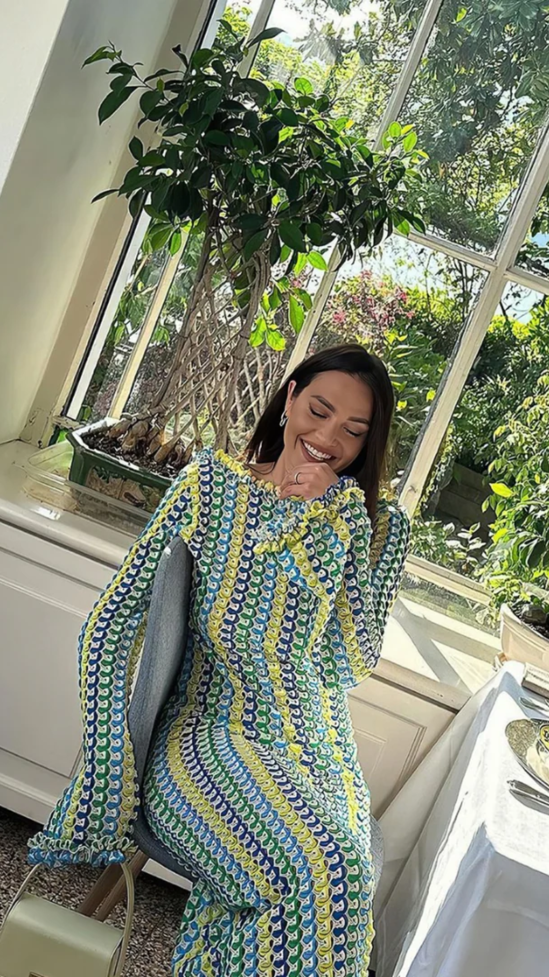 Crocheted Knitted Kleid - Sommerkleid Damen gehäkelt