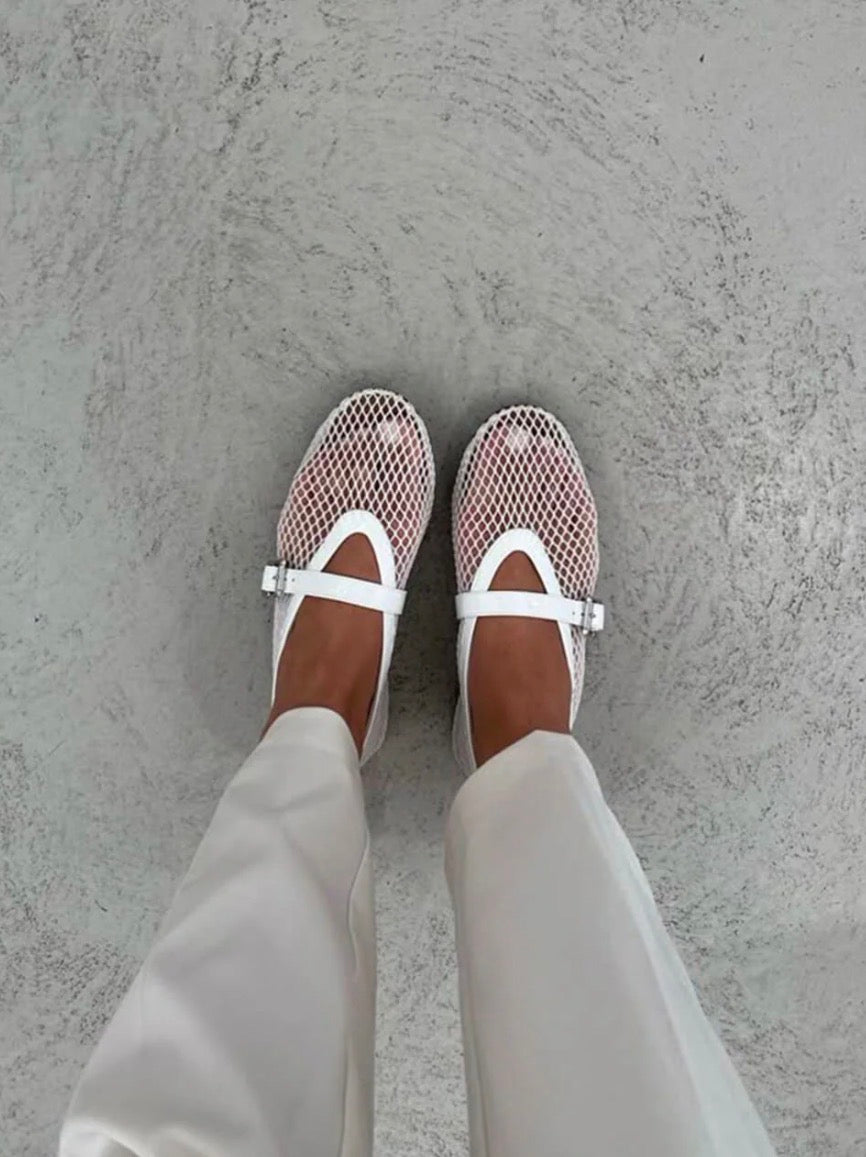 Mary Jane Mesh Ballerinas – Summer Edit