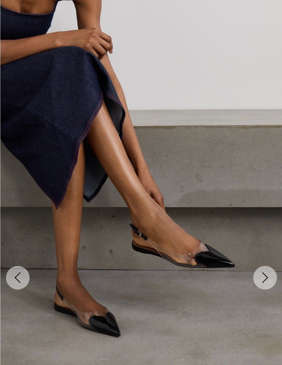 Slingback Flats Transparent – Minimal Pointed