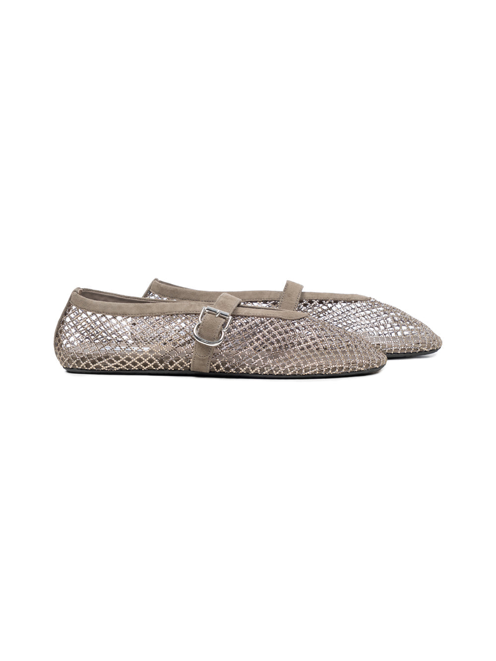 Mary Jane Mesh Ballerina – Taupe Glam