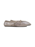 Mary Jane Mesh Ballerina – Taupe Glam