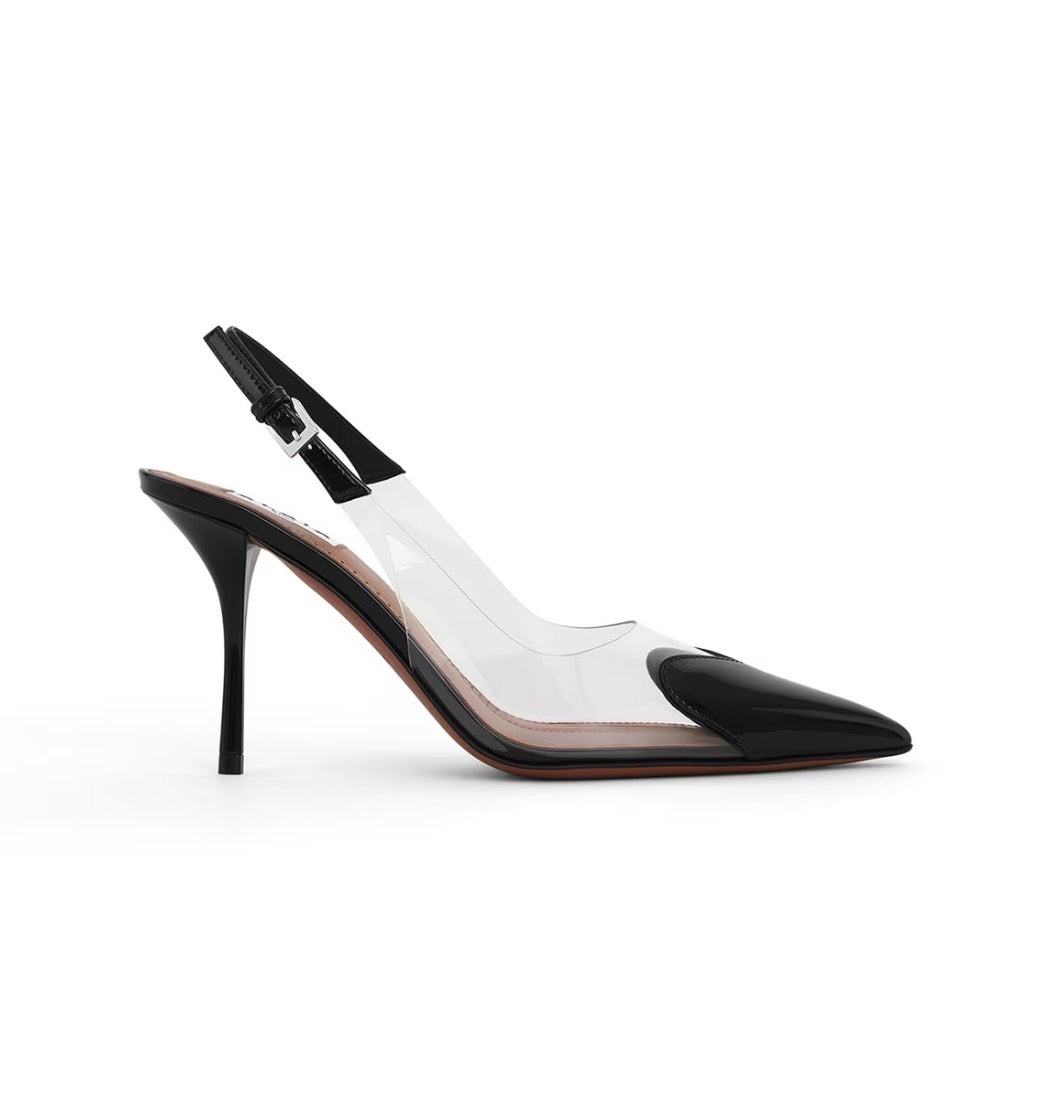 Slingback Heels Transparent – Luxe Pointed