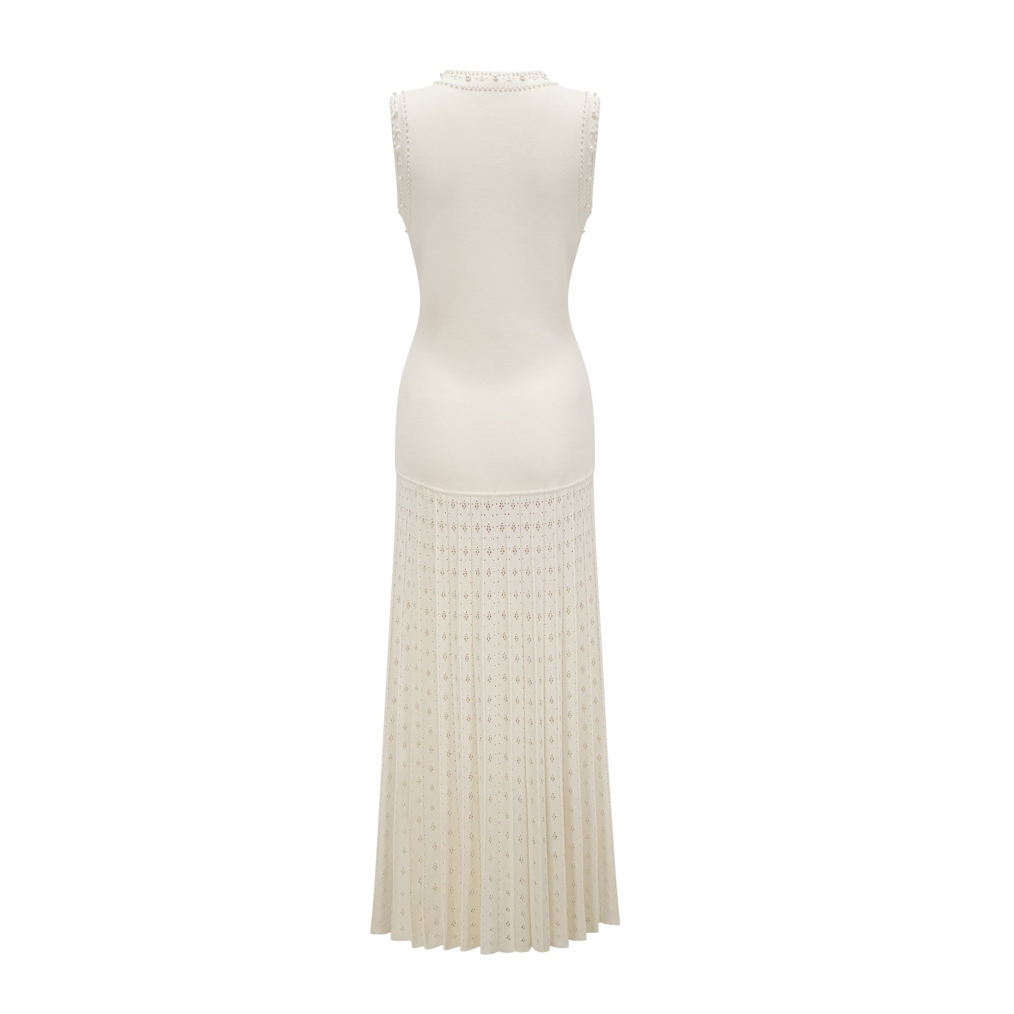Elegantes Plissee-Strickkleid Damen – Ärmellos & Minimalistisch